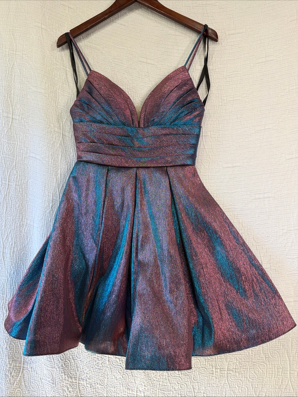 JVN Jovani Dress Size 2 Mini Short Party Dress Lilac Pleated Shimmery Formal
